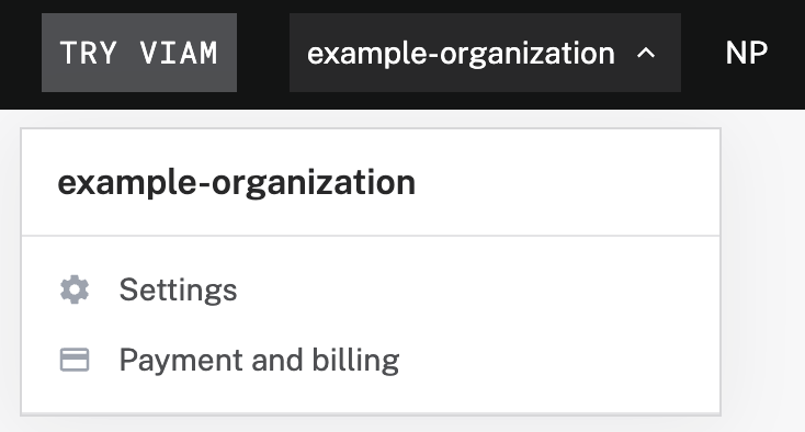 Payment and billing menu item
